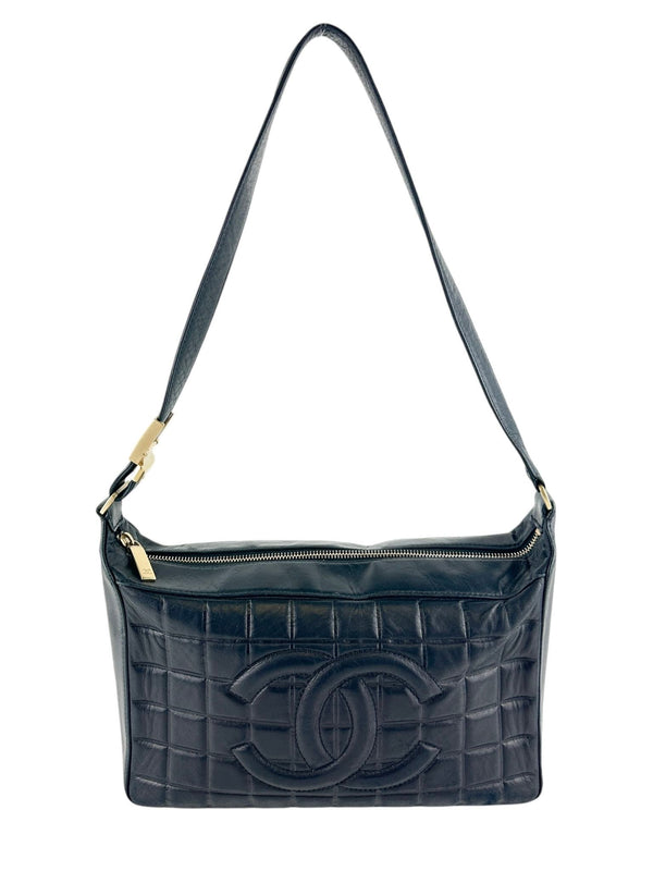 Chanel Black Chocolate Bar Shoulder Bag