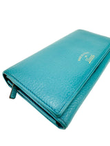 Gucci Blue Leather Long Wallet