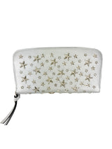 Jimmy Choo Silver Leather Studded Long Wallet