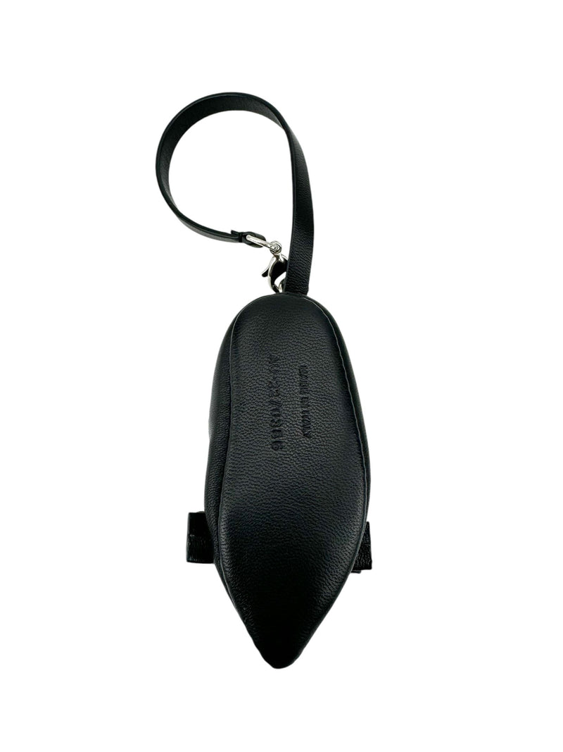 Ferragamo Black Leather Shoe Bag Charm