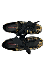 Prada Leopard Print Patent Sneakers Size 37.5