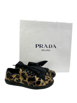 Prada Leopard Print Patent Sneakers Size 37.5