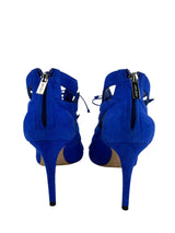 Jimmy Choo Blue Suede Lace Up Keena Heels Size 37