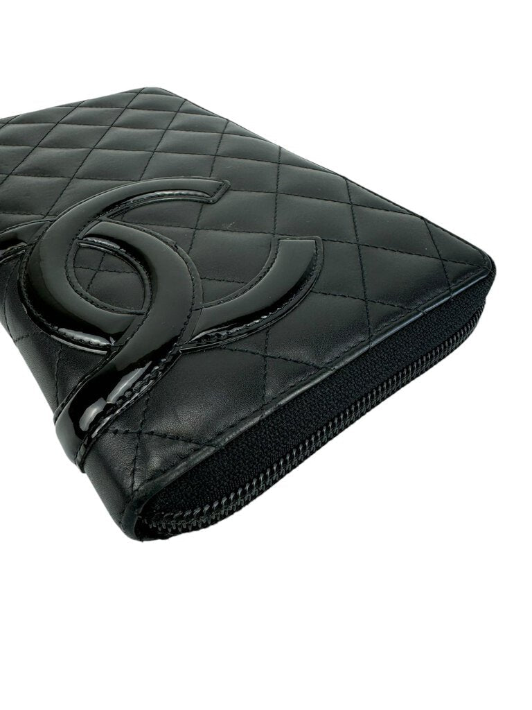 Chanel Black Lambskin Cambon Organizer/Wallet