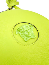 Versace Lime Green Leather Medusa Round Bag