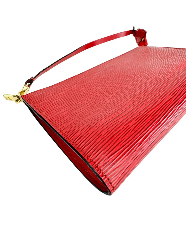 Louis Vuitton Red Epi Pochette Shoulder Bag