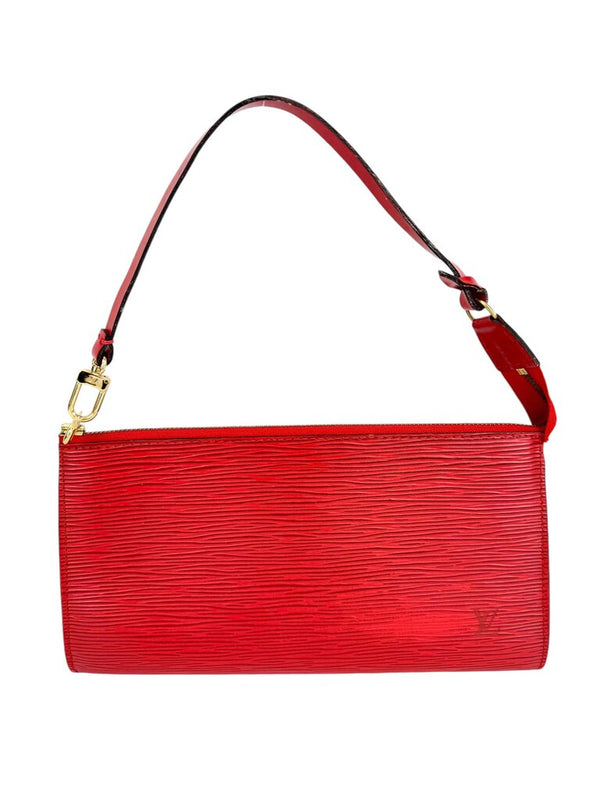 Louis Vuitton Red Epi Pochette Shoulder Bag