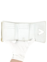 Louis Vuitton White Epi Leather Love Lock Twist Wallet