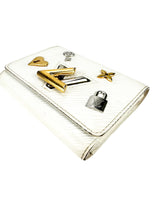 Louis Vuitton White Epi Leather Love Lock Twist Wallet