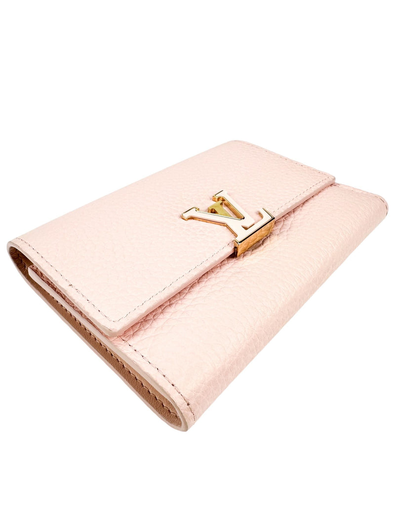 Louis Vuitton Pink Taurillon Leather Capucines Wallet