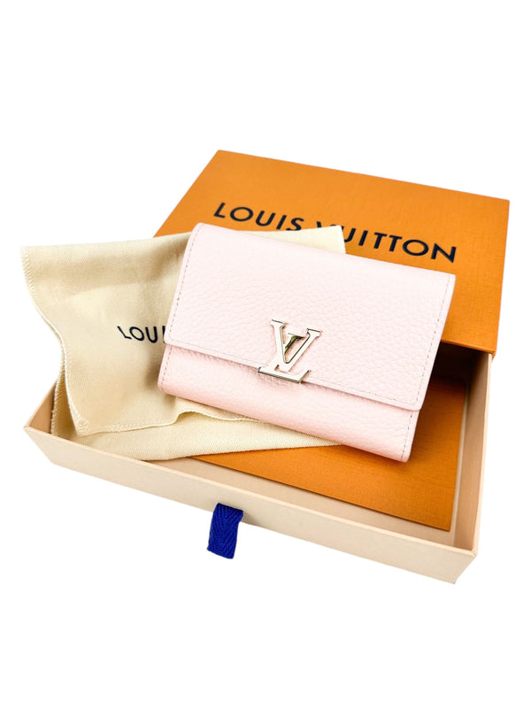 Louis Vuitton Pink Taurillon Leather Capucines Wallet