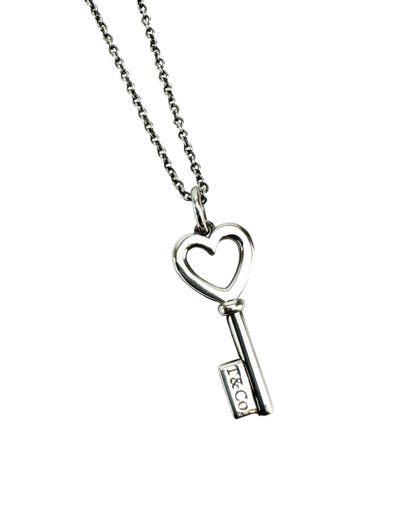 Tiffany & Co. Sterling Silver Heart Key Necklace