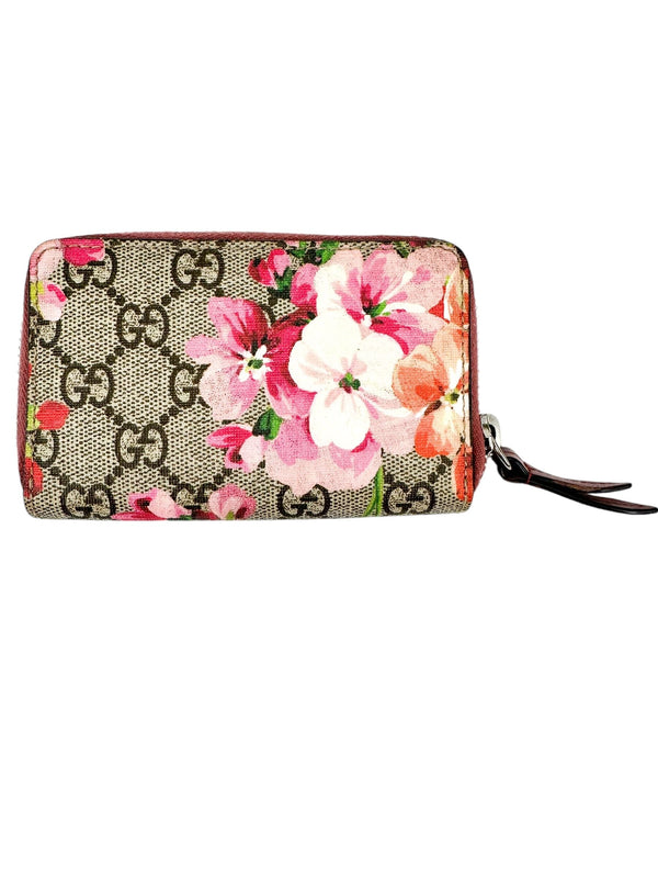 Gucci Floral GG Supreme Coated Canvas Compact Wallet