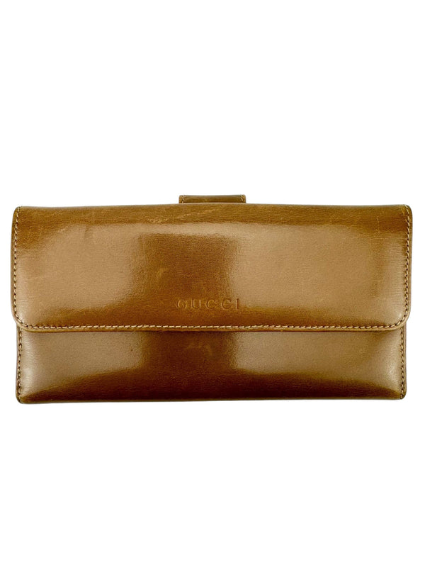 Gucci Brown Leather Long Wallet