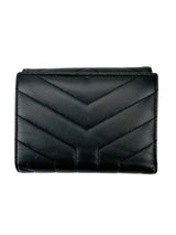 Saint Laurent Black Leather Y-Quilted Wallet