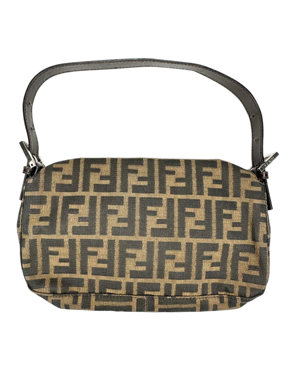 Fendi Brown Canvas Zucca Baugette