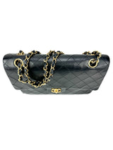 Chanel Black Matelasse 25 Double Flap Bag