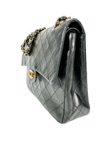 Chanel Black Matelasse 25 Double Flap Bag