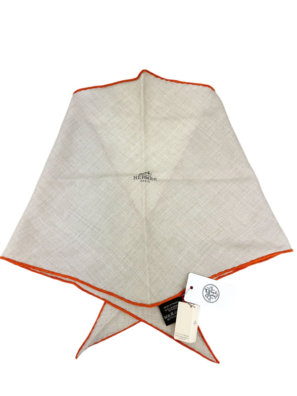 Hermes Beige Cashmere Losange Scarf