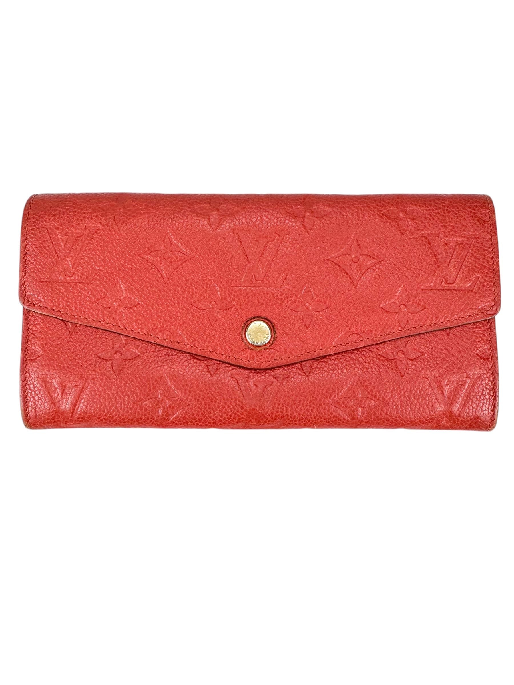 Louis Vuitton Red Empriente Sarah Wallet Season 2 Consign