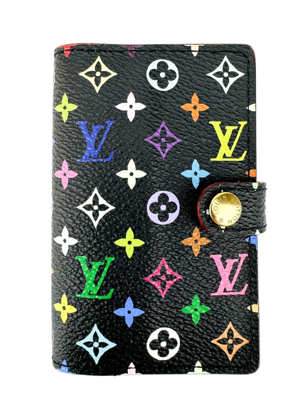 Louis Vuitton Black Monogram Multicolor Mini Agenda