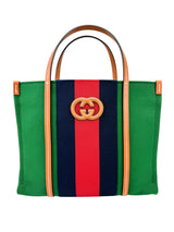 Gucci Green Canvas Small Interlocking GG Tote