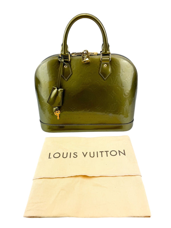 Louis Vuitton Green Vernis Monogram Alma PM