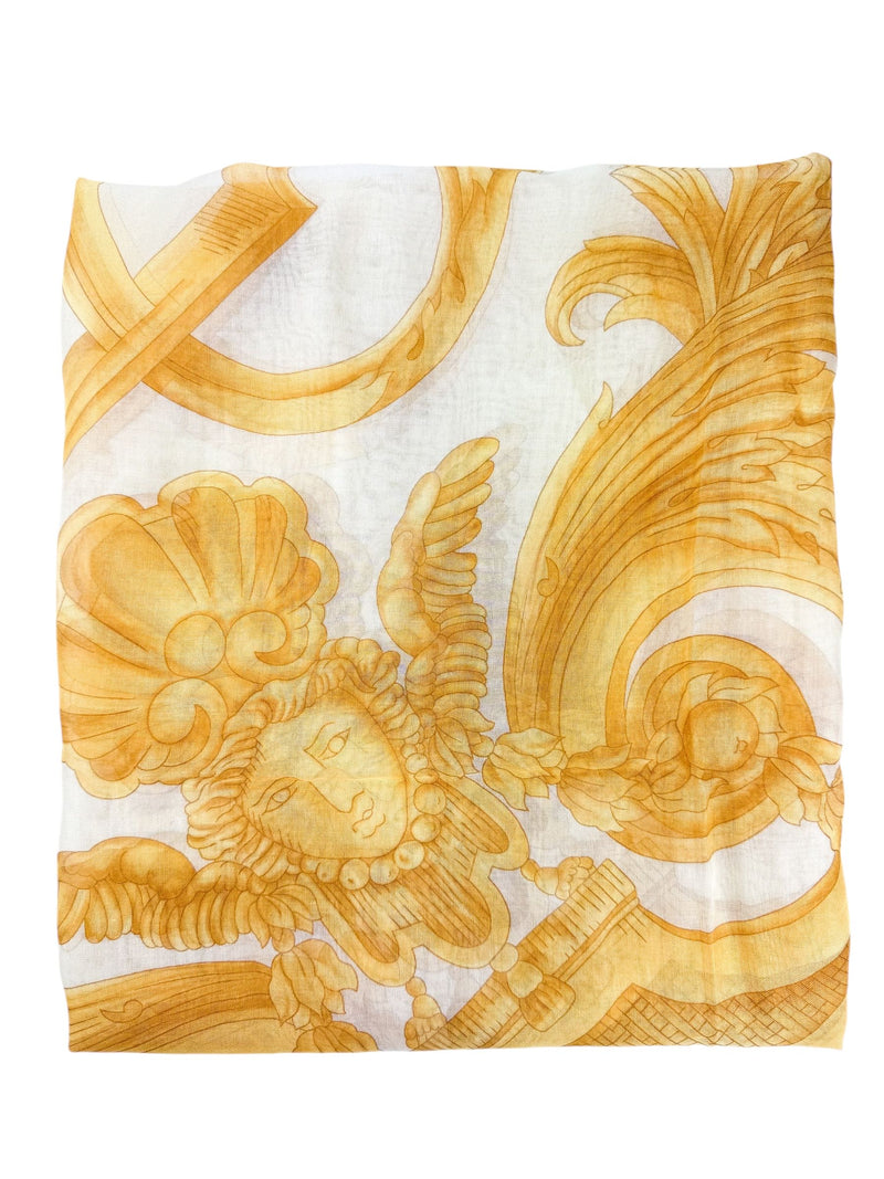 Versace Gold Medusa Nylon Scarf