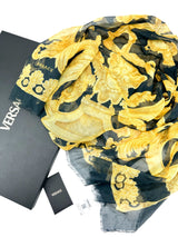 Versace Black Medusa Nylon Scarf