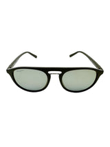 Ferragamo Gray Oval Frame Sunglasses