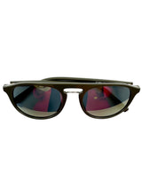 Ferragamo Gray Oval Frame Sunglasses