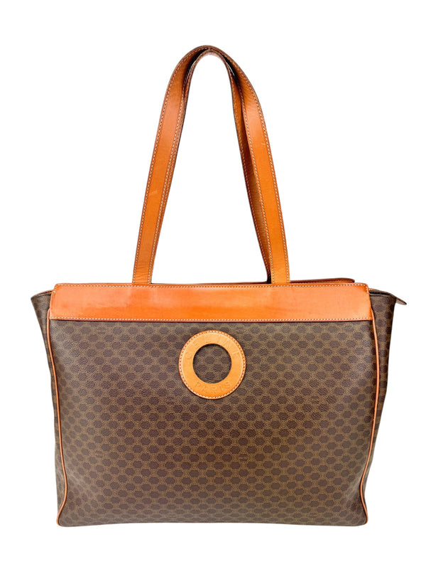 Celine Brown Macadam Shoulder Bag