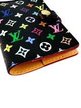 Louis Vuitton Black Monogram Multicolor Mini Agenda