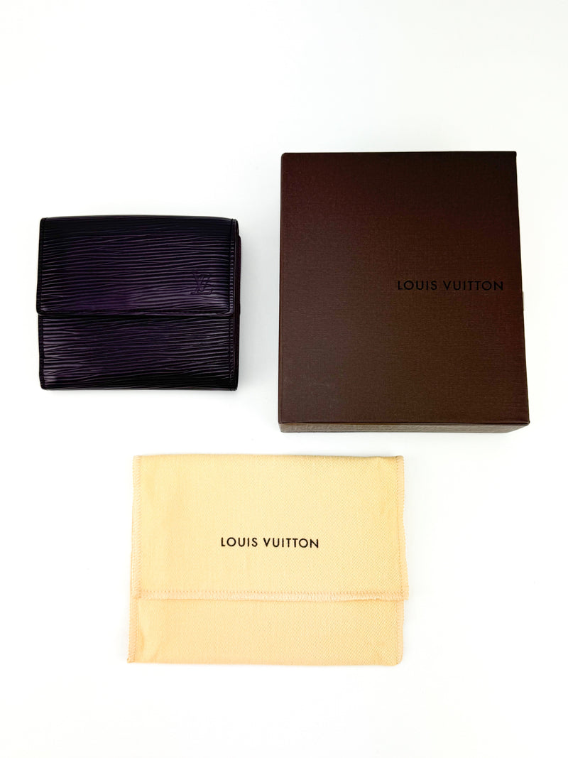 Louis Vuitton Purple Epi Leather Elise Compact Wallet