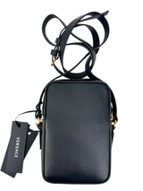 Versace Black Leather Medusa Crossbody