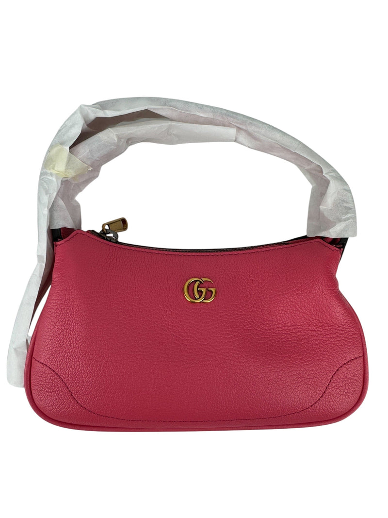 Gucci Pink Leather Aphrodite Mini Hobo