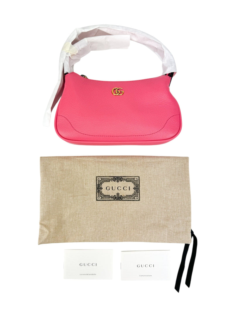 Gucci Pink Leather Aphrodite Mini Hobo