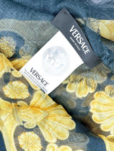 Versace Black Medusa Nylon Scarf