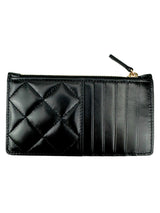 Versace Black Leather Quilted Medusa Card Case