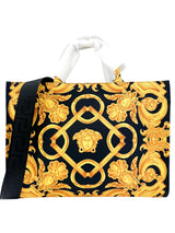 Versace Black Canvas Medusa Tote Handbag