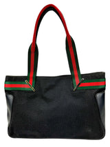 Gucci Black Canvas Shelly Tote Bag