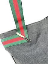 Gucci Black Canvas Shelly Tote Bag