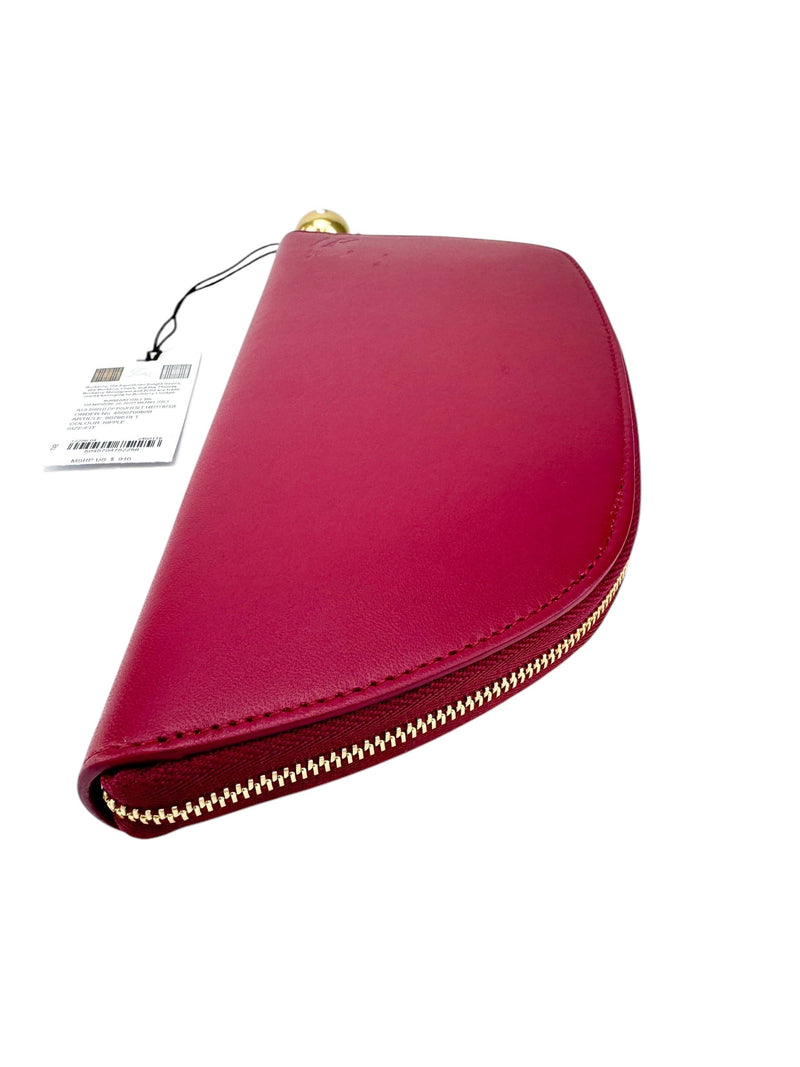 Burberry Fuchsia Leather Shield Large Wallet