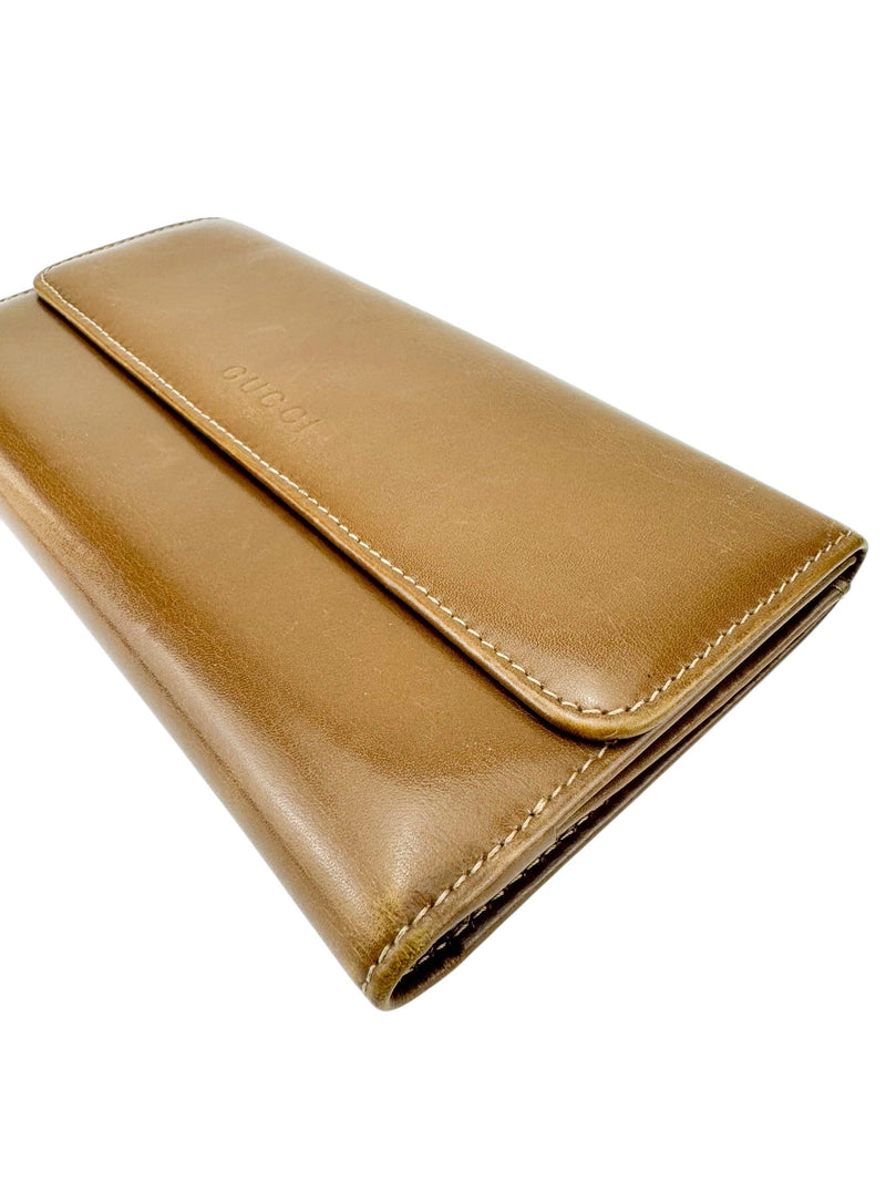 Gucci Brown Leather Long Wallet