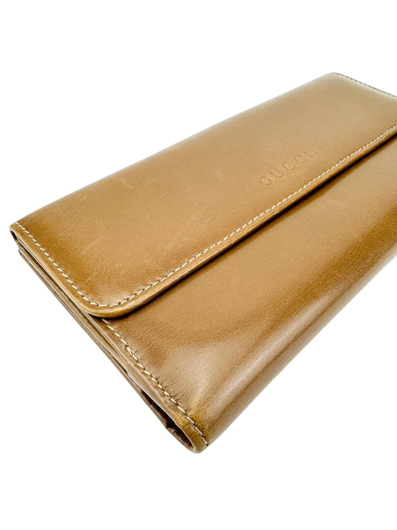 Gucci Brown Leather Long Wallet