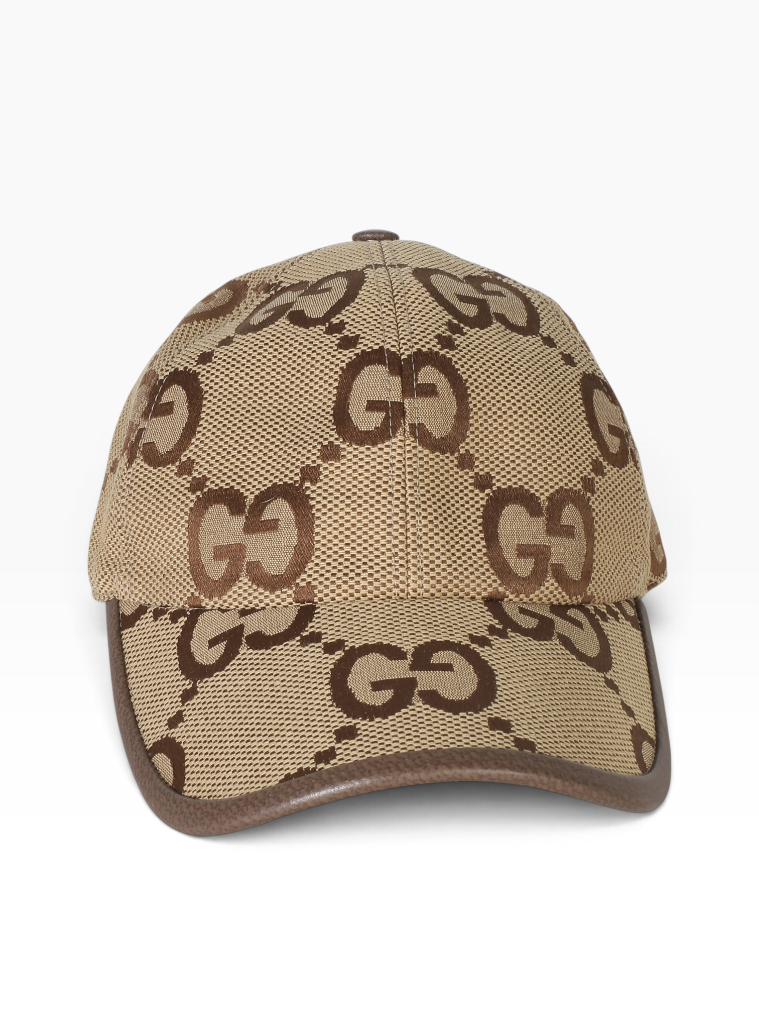 Gucci Beige Jumbo GG Baseball Cap Size Small
