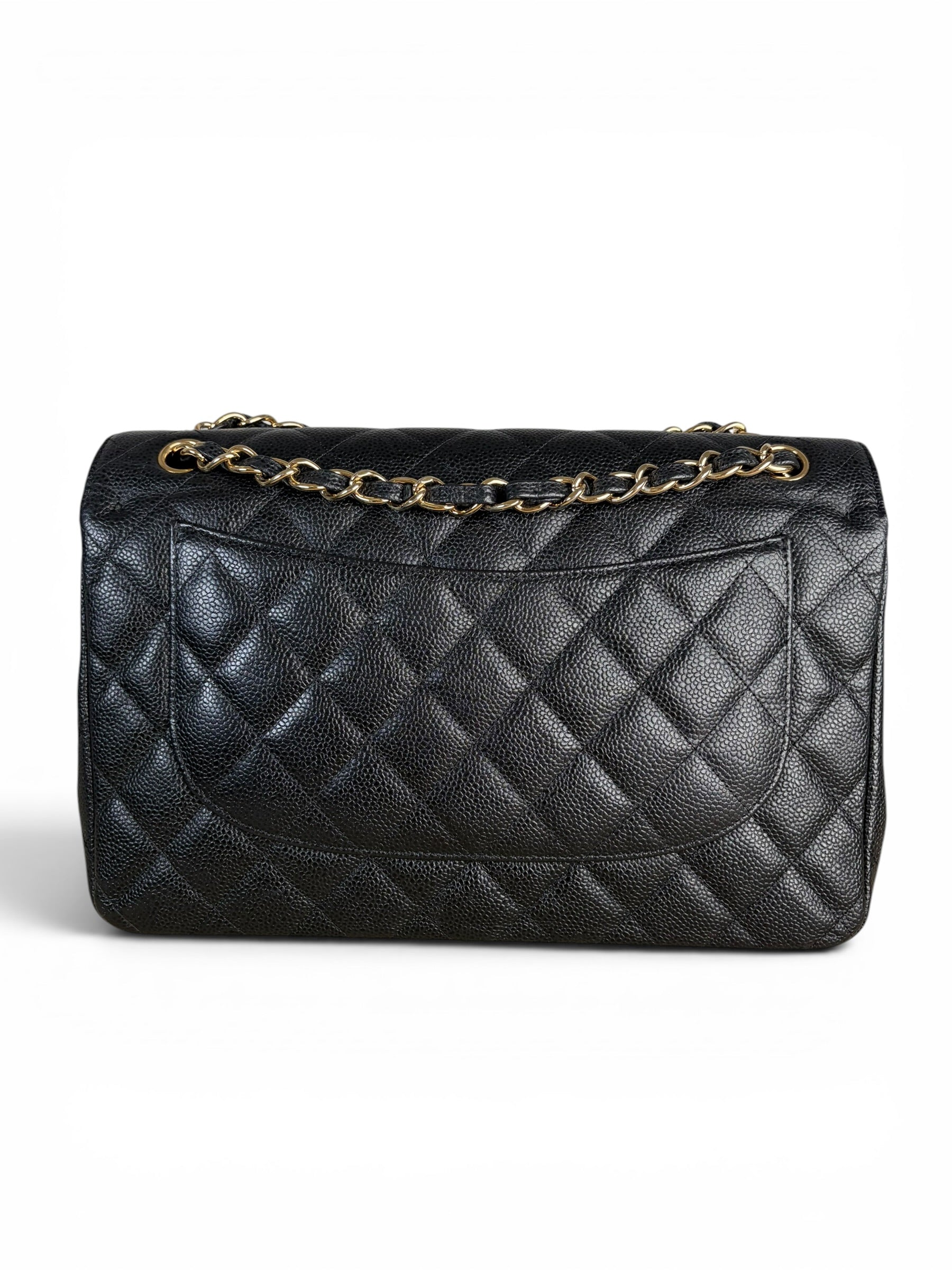 Chanel Black Caviar Jumbo Double Flap Classic