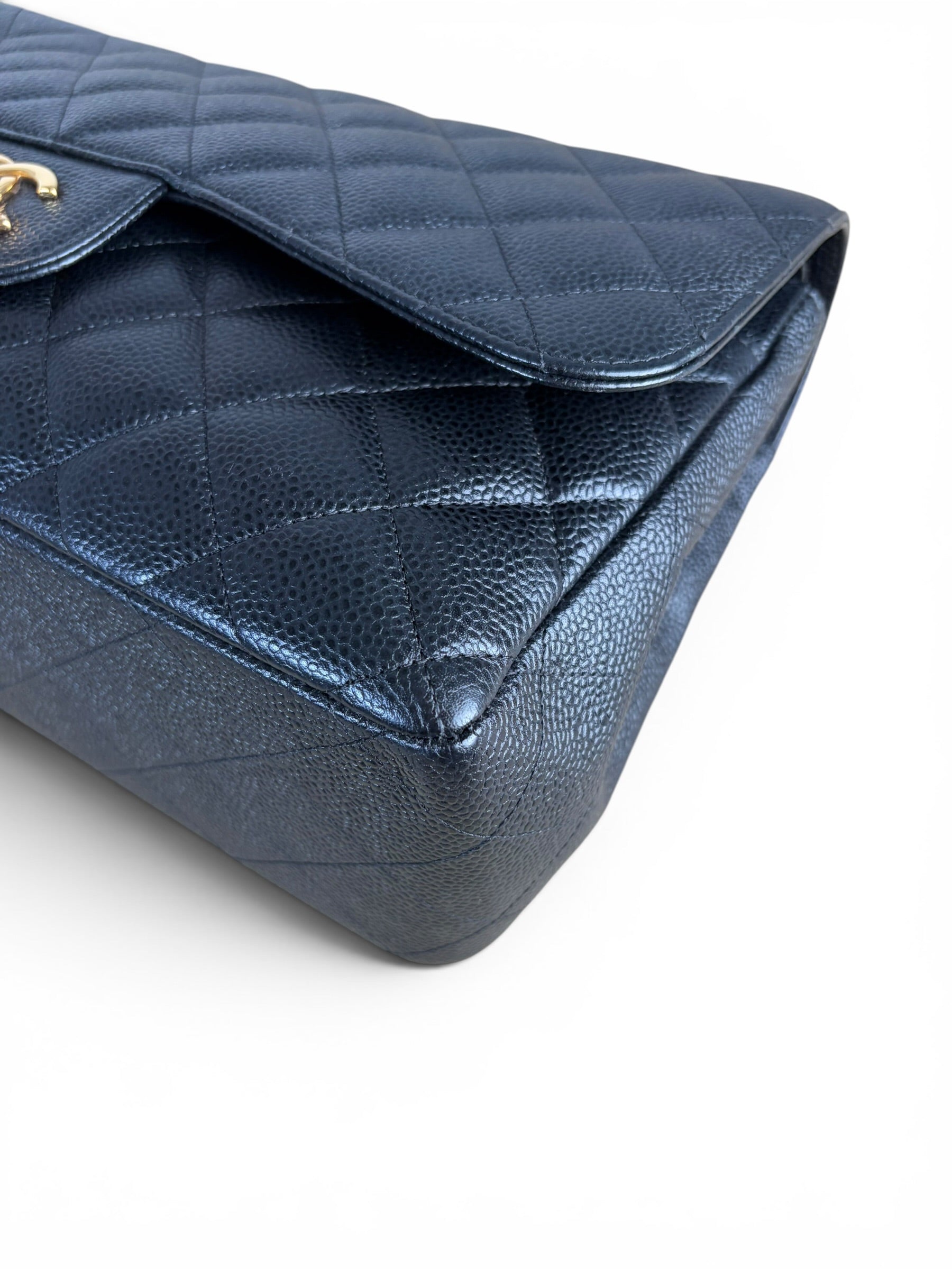 Chanel Black Caviar Jumbo Double Flap Classic