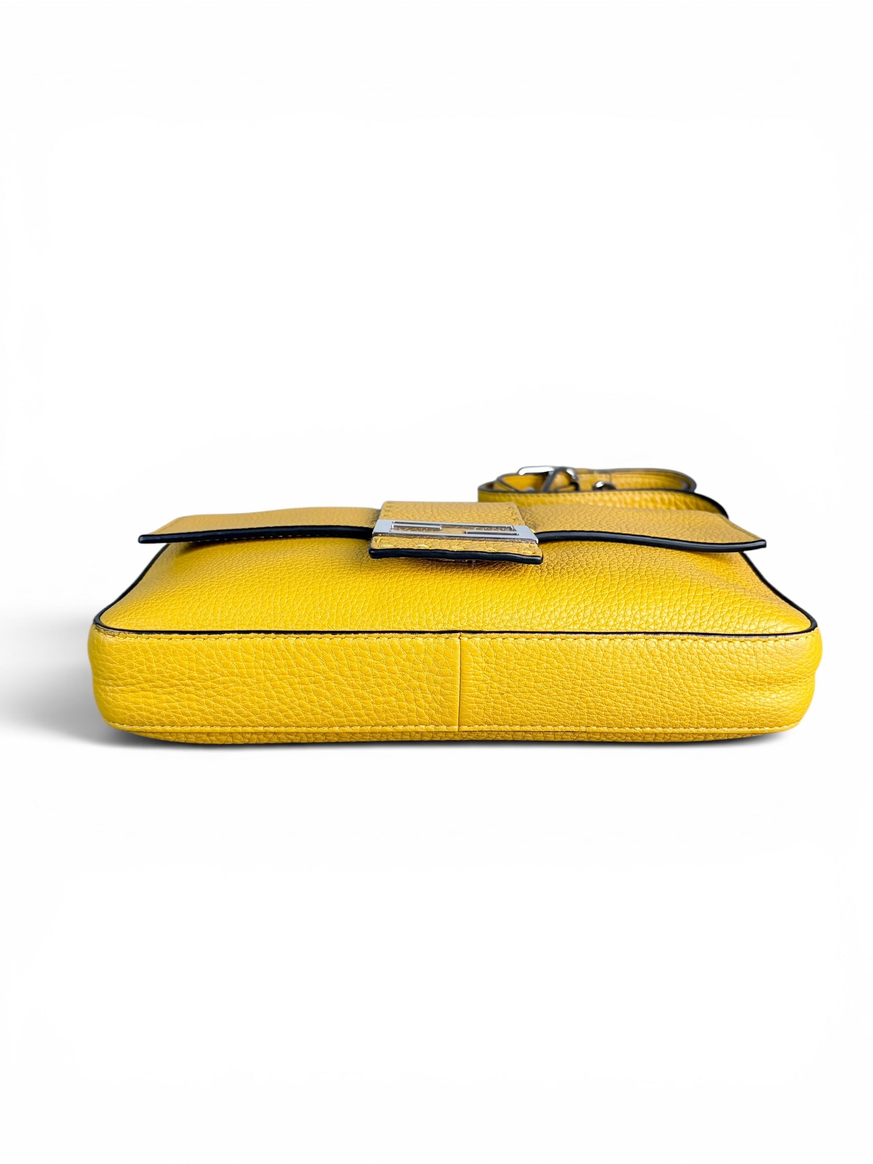 Fendi Yellow Selleria Leather Belt Baguette