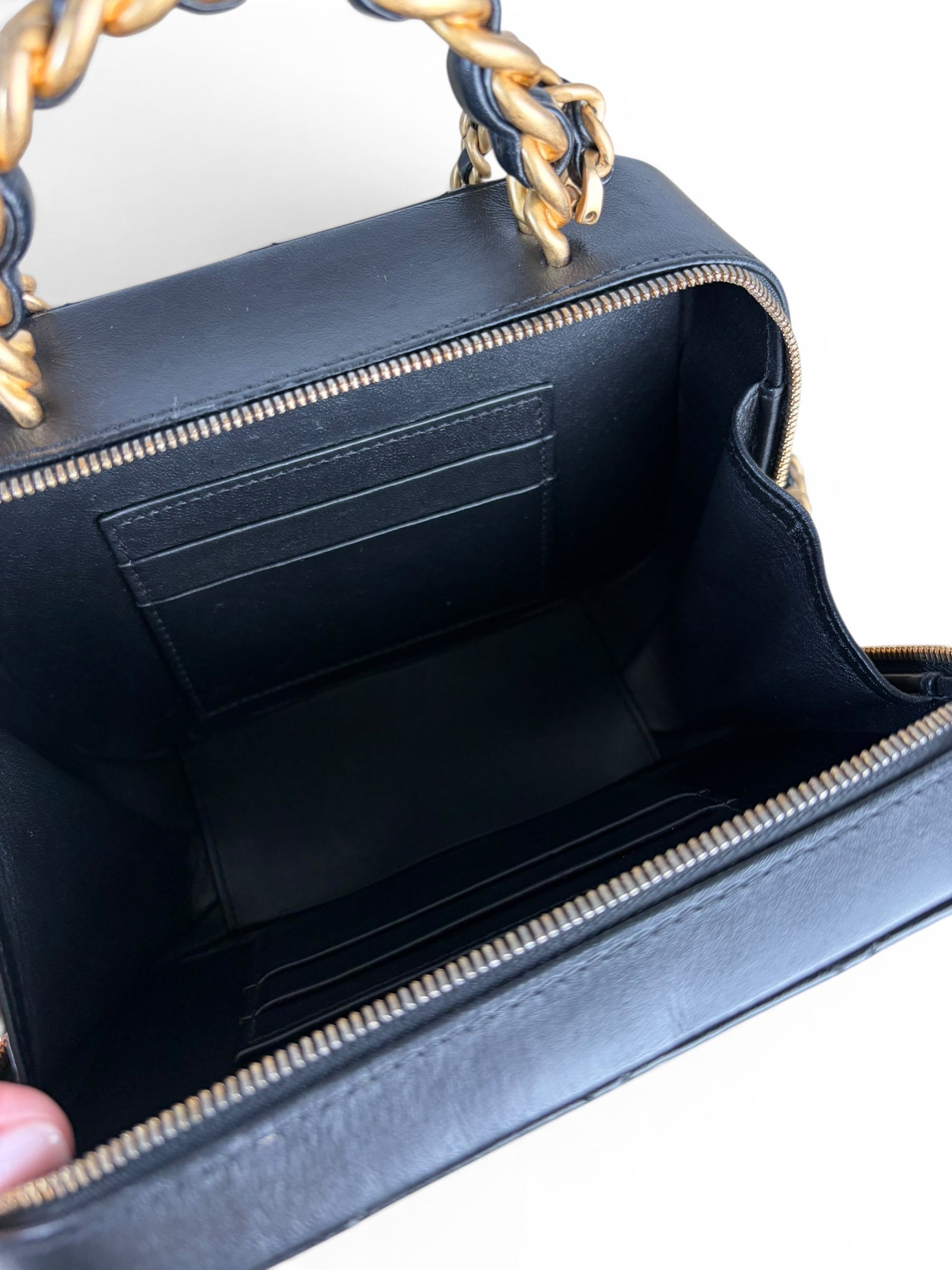 Chanel Black Lambskin Afternoon Tea Small Vanity